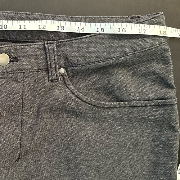 Men’s Lululemon ABC Pant Slim Tech Canvas 36x43 (TALL) Heathered Black - Picture 2 of 9